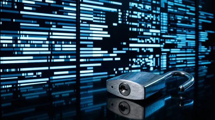 Một bàn tay đang cầm điện thoại thông minh hiển thị các bong bóng trò chuyện với hiệu ứng hình ảnh là các vệt sáng xanh và tia lửa năng lượng trên nền đen.